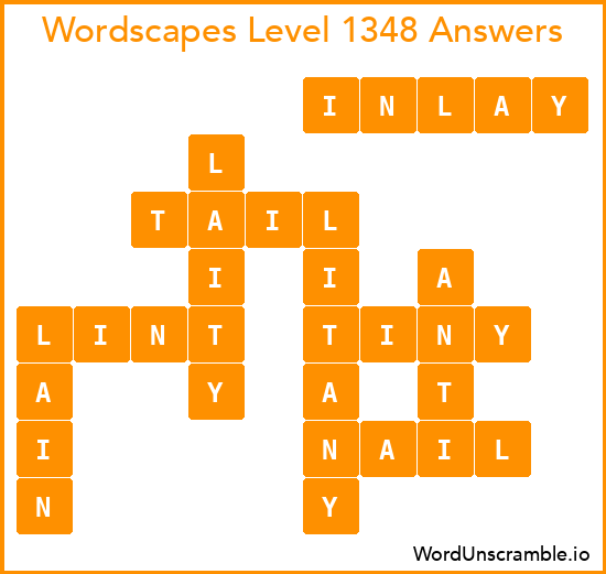 Wordscapes Level 1348 Answers