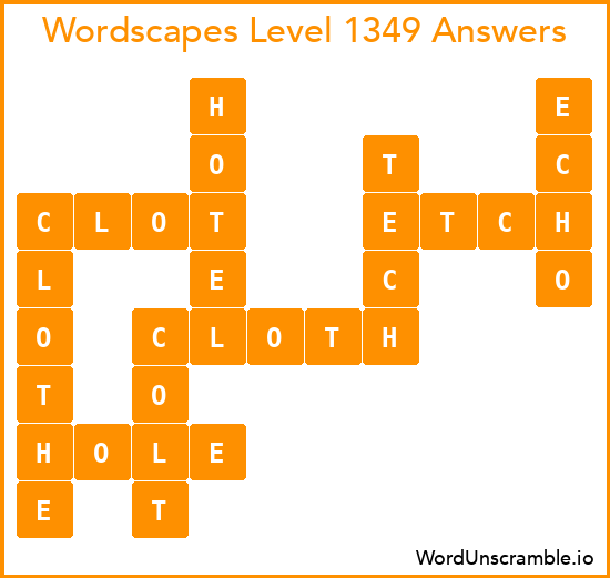 Wordscapes Level 1349 Answers