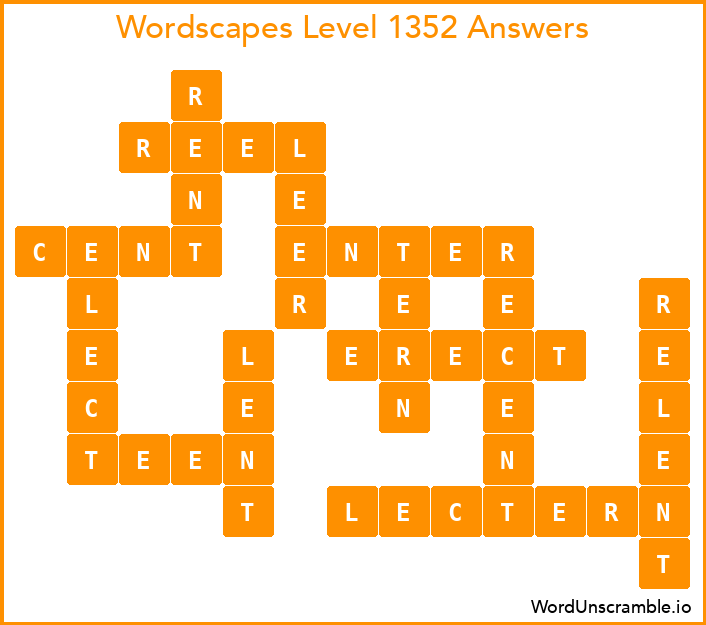 Wordscapes Level 1352 Answers