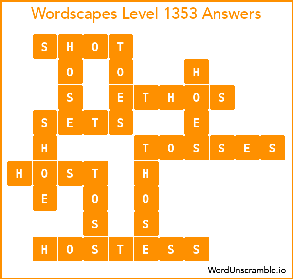 Wordscapes Level 1353 Answers
