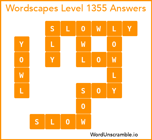 Wordscapes Level 1355 Answers
