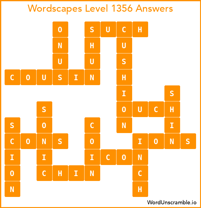 Wordscapes Level 1356 Answers