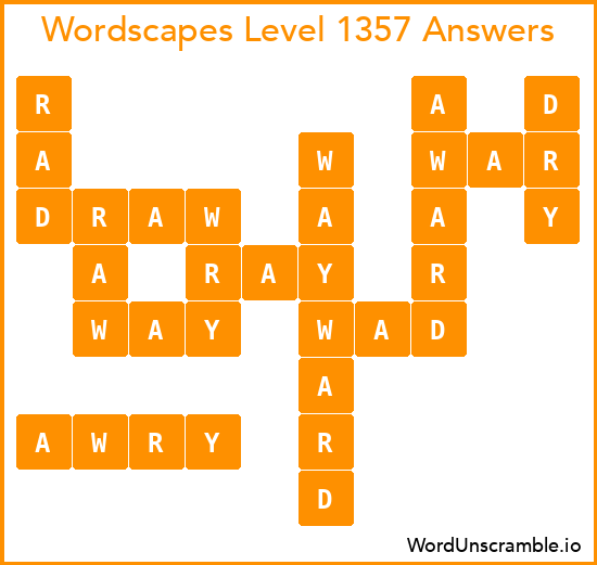Wordscapes Level 1357 Answers