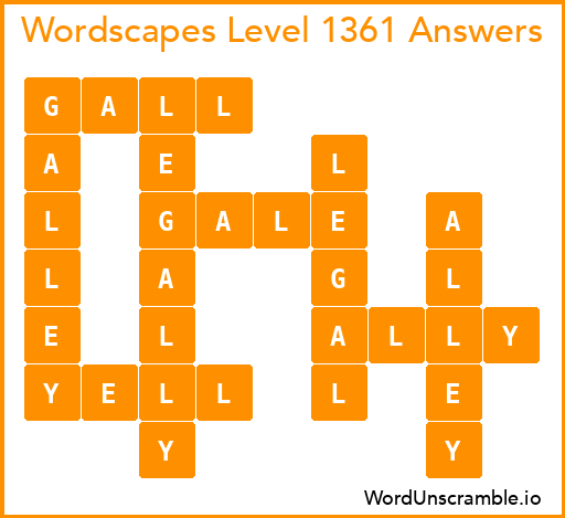 Wordscapes Level 1361 Answers