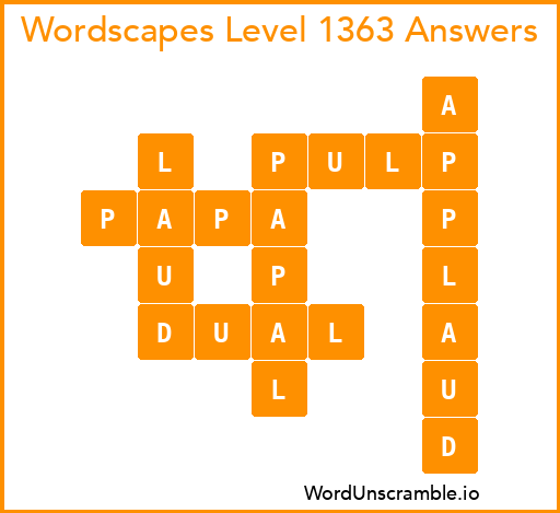 Wordscapes Level 1363 Answers
