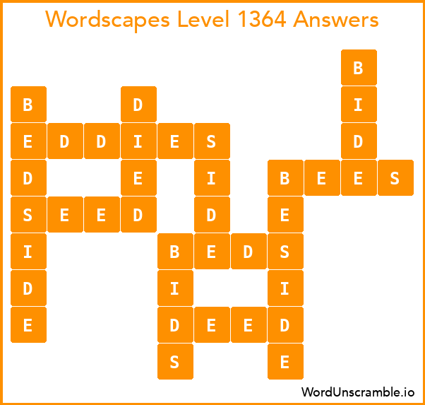 Wordscapes Level 1364 Answers