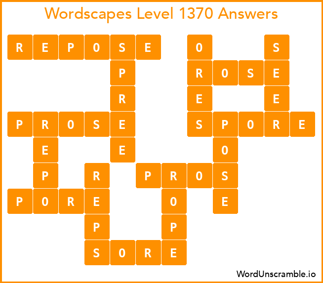 Wordscapes Level 1370 Answers