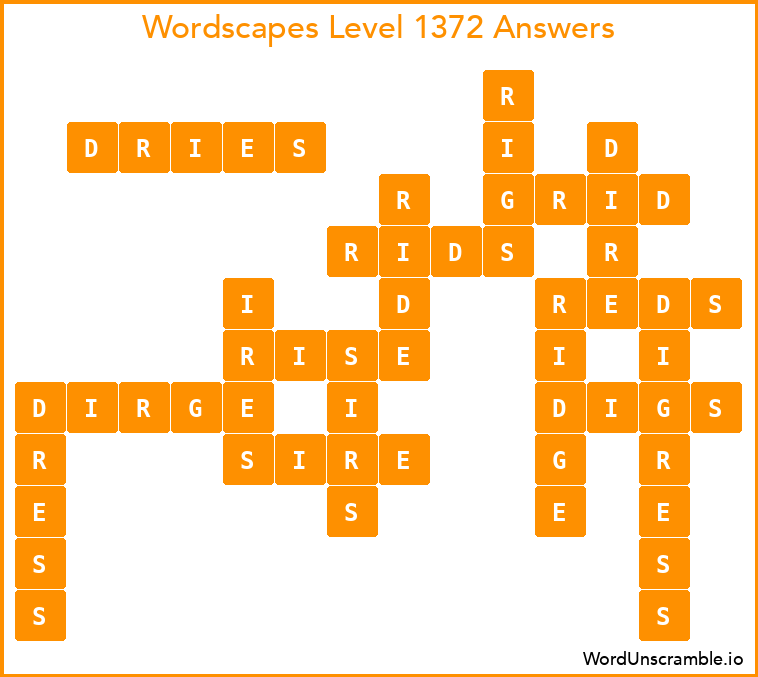 Wordscapes Level 1372 Answers