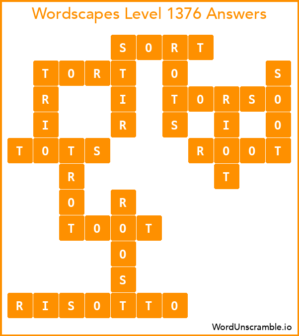 Wordscapes Level 1376 Answers