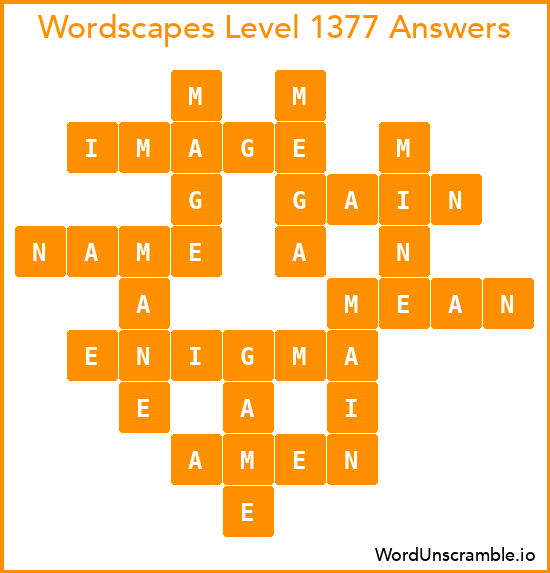 Wordscapes Level 1377 Answers