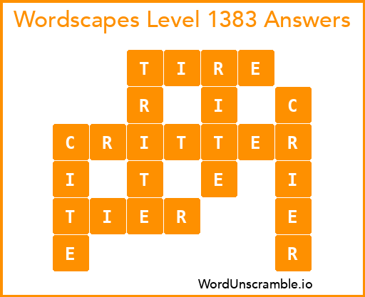 Wordscapes Level 1383 Answers