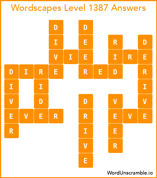 Wordscapes Level 1387 Answers