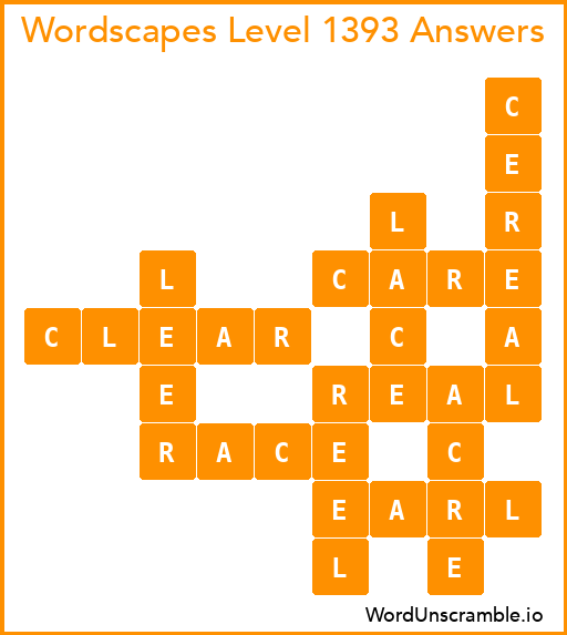 Wordscapes Level 1393 Answers
