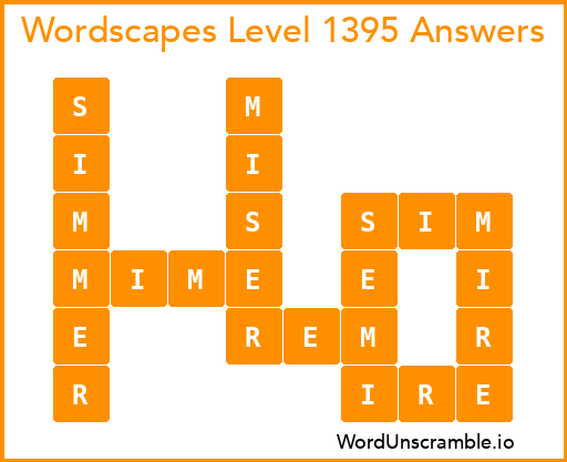 Wordscapes Level 1395 Answers