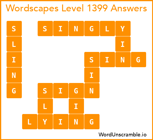 Wordscapes Level 1399 Answers