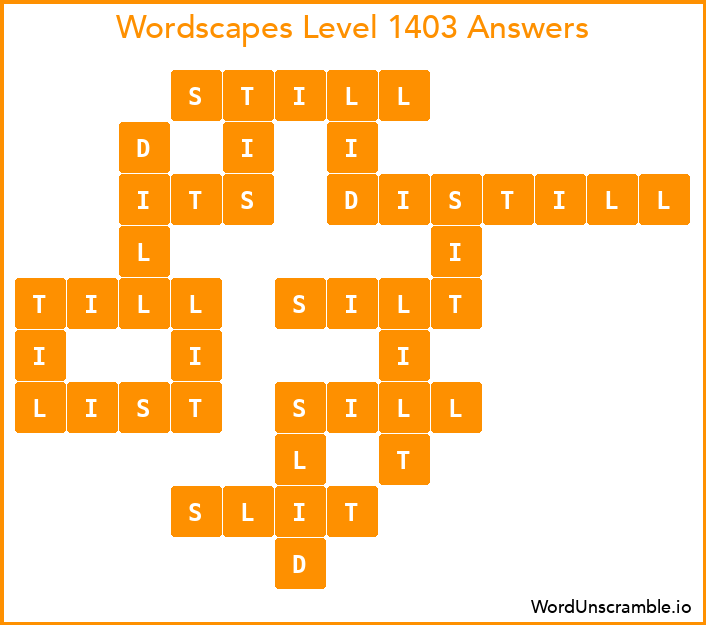 Wordscapes Level 1403 Answers