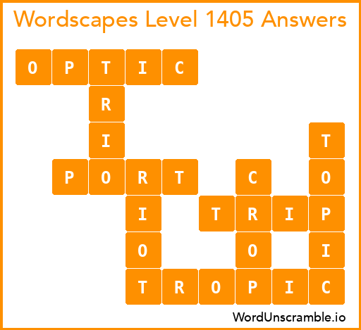 Wordscapes Level 1405 Answers
