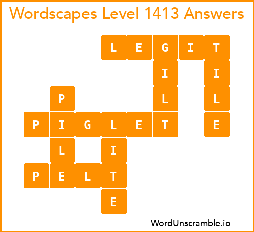Wordscapes Level 1413 Answers