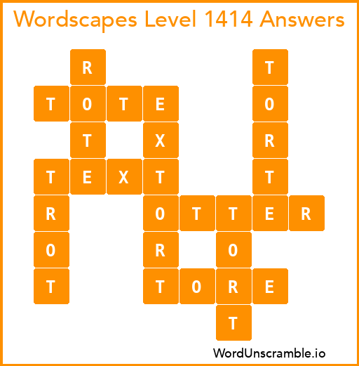 Wordscapes Level 1414 Answers