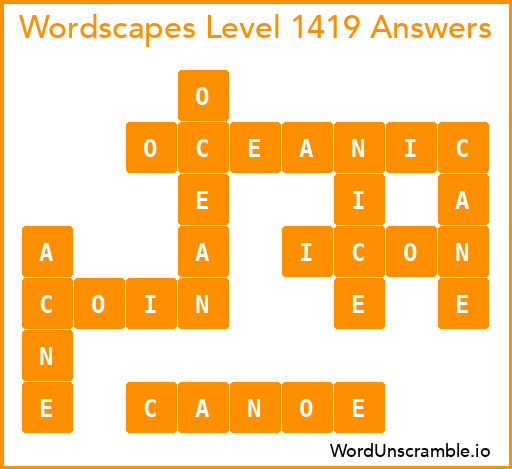 Wordscapes Level 1419 Answers
