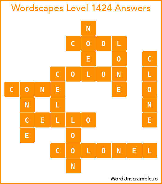 Wordscapes Level 1424 Answers