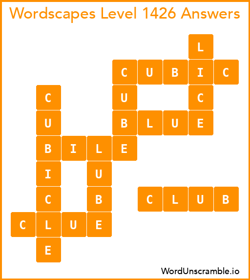 Wordscapes Level 1426 Answers
