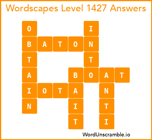 Wordscapes Level 1427 Answers