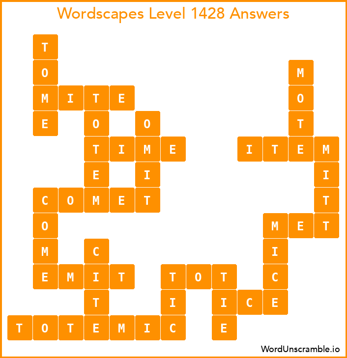 Wordscapes Level 1428 Answers