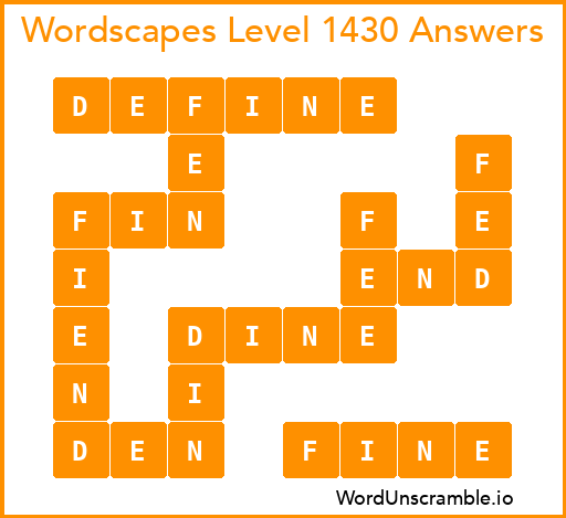 Wordscapes Level 1430 Answers