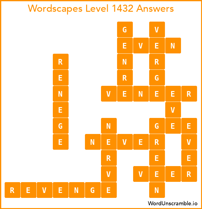 Wordscapes Level 1432 Answers