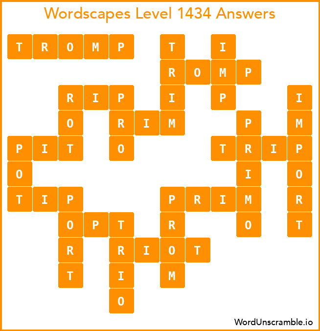 Wordscapes Level 1434 Answers