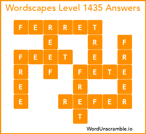 Wordscapes Level 1435 Answers