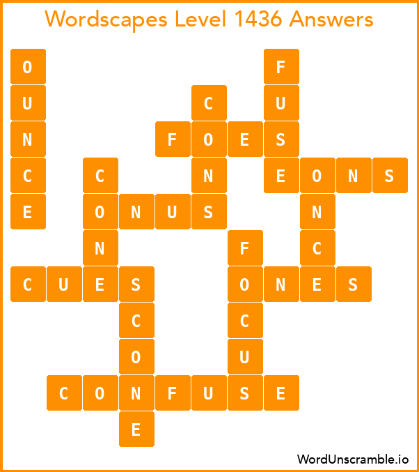 Wordscapes Level 1436 Answers
