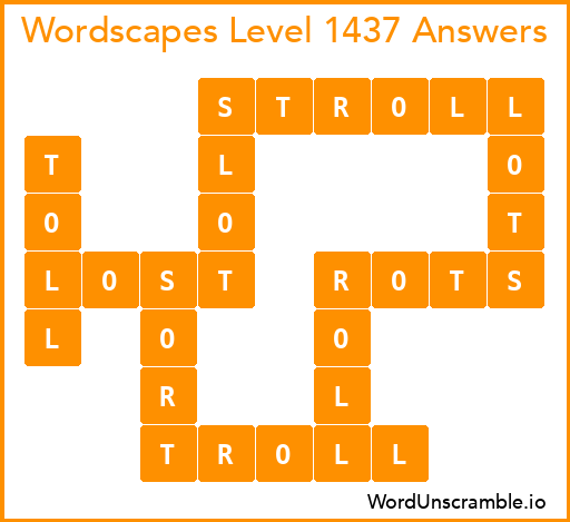 Wordscapes Level 1437 Answers