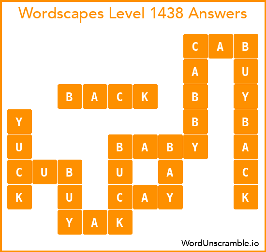 Wordscapes Level 1438 Answers