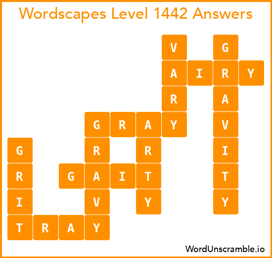 Wordscapes Level 1442 Answers