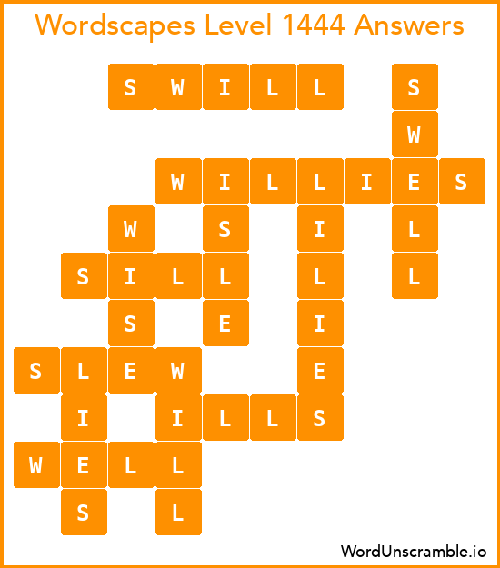 Wordscapes Level 1444 Answers
