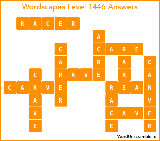 Wordscapes Level 1446 Answers