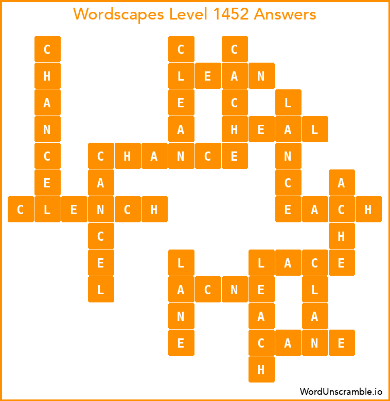 Wordscapes Level 1452 Answers