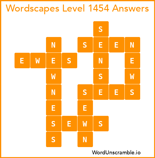 Wordscapes Level 1454 Answers