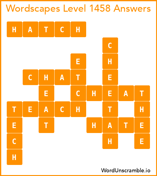 Wordscapes Level 1458 Answers
