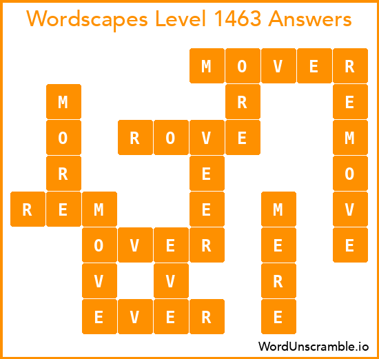 Wordscapes Level 1463 Answers