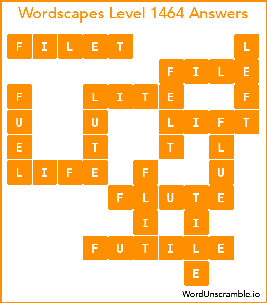 Wordscapes Level 1464 Answers