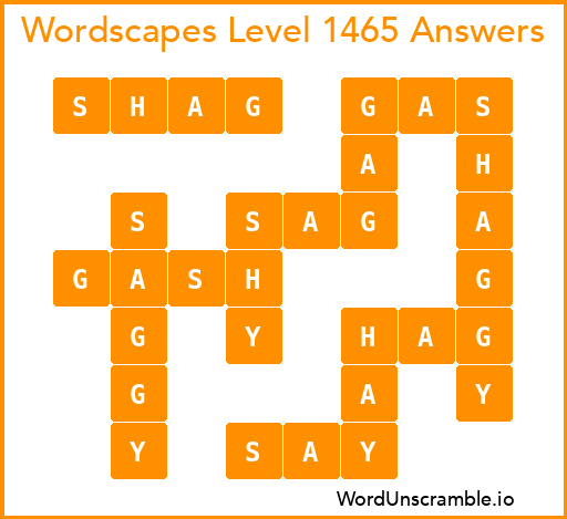 Wordscapes Level 1465 Answers