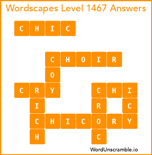 Wordscapes Level 1467 Answers