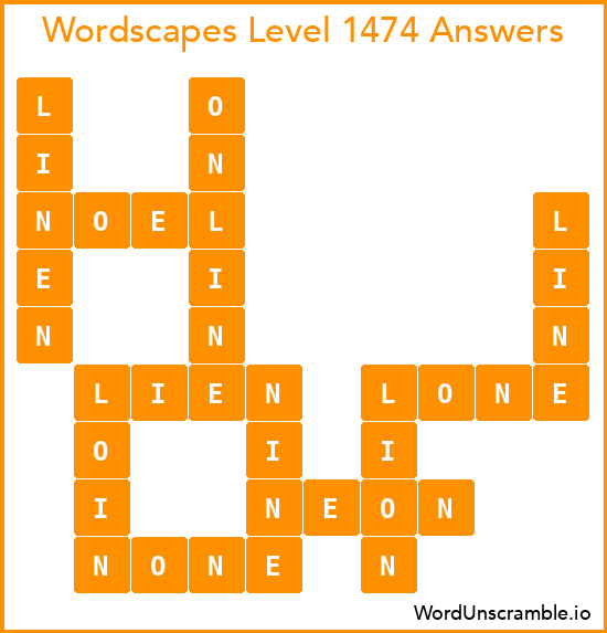 Wordscapes Level 1474 Answers