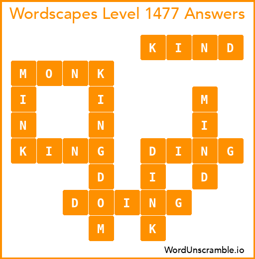 Wordscapes Level 1477 Answers