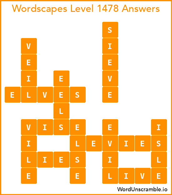 Wordscapes Level 1478 Answers
