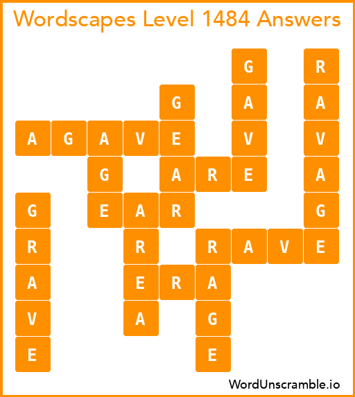 Wordscapes Level 1484 Answers