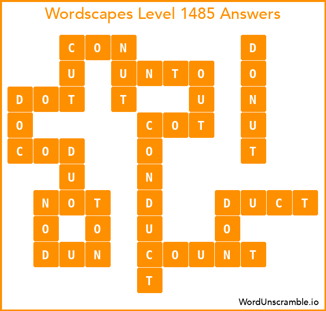 Wordscapes Level 1485 Answers